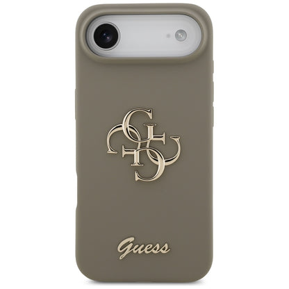 Hülle für Apple iPhone 17 Air, Guess, Big 4G Script, Braun