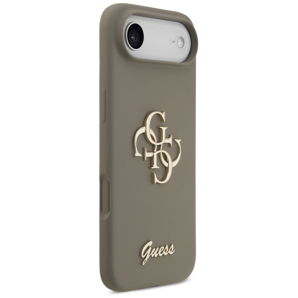 Hülle für Apple iPhone 17 Air, Guess, Big 4G Script, Braun