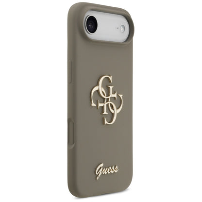 Hülle für Apple iPhone 17 Air, Guess, Big 4G Script, Braun