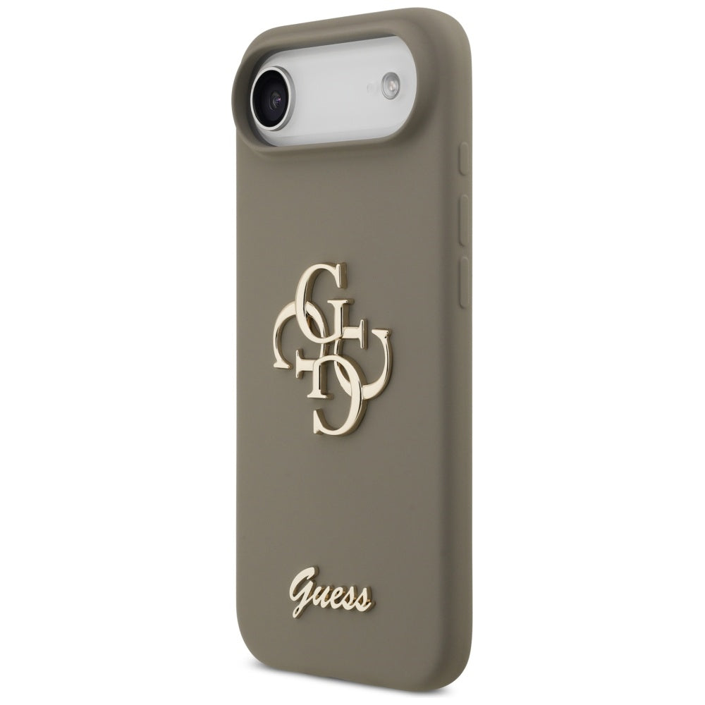 Hülle für Apple iPhone 17 Air, Guess, Big 4G Script, Braun