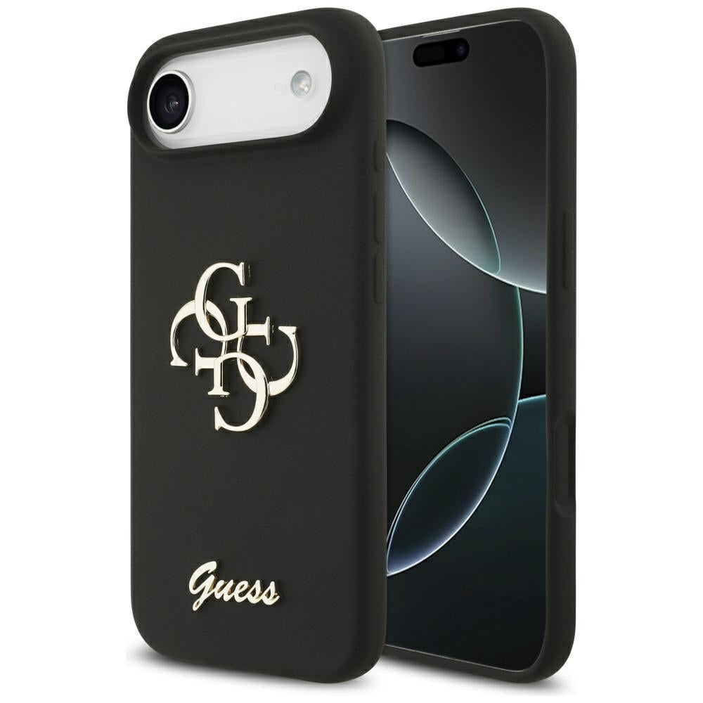 Étui pour Apple iPhone 17 Air, Guess, Big 4G Script, Noir
