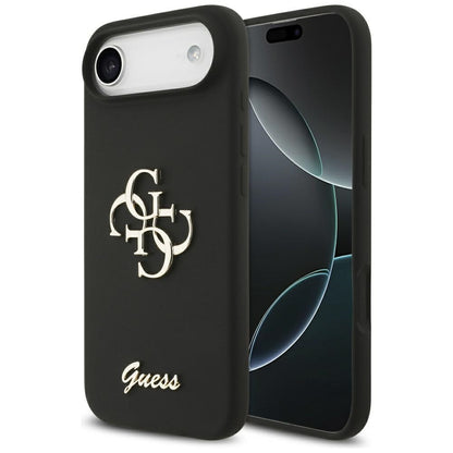 Étui pour Apple iPhone 17 Air, Guess, Big 4G Script, Noir