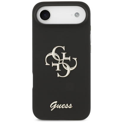 Étui pour Apple iPhone 17 Air, Guess, Big 4G Script, Noir