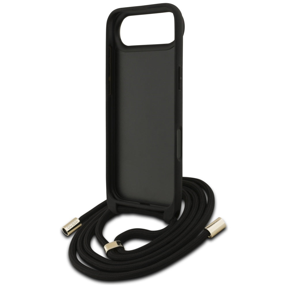 Étui pour Apple iPhone 17 Air, Guess, Crossbody Cord 4G Big Log, Marron
