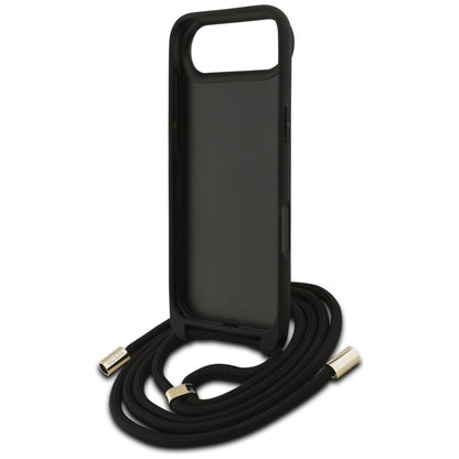 Étui pour Apple iPhone 17 Air, Guess, Crossbody Cord 4G Big Log, Marron