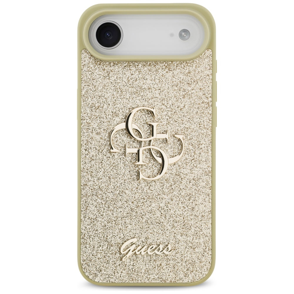 Hülle für Apple iPhone 17 Air, Guess, Fixed Glitter Big 4G, Goldfarben