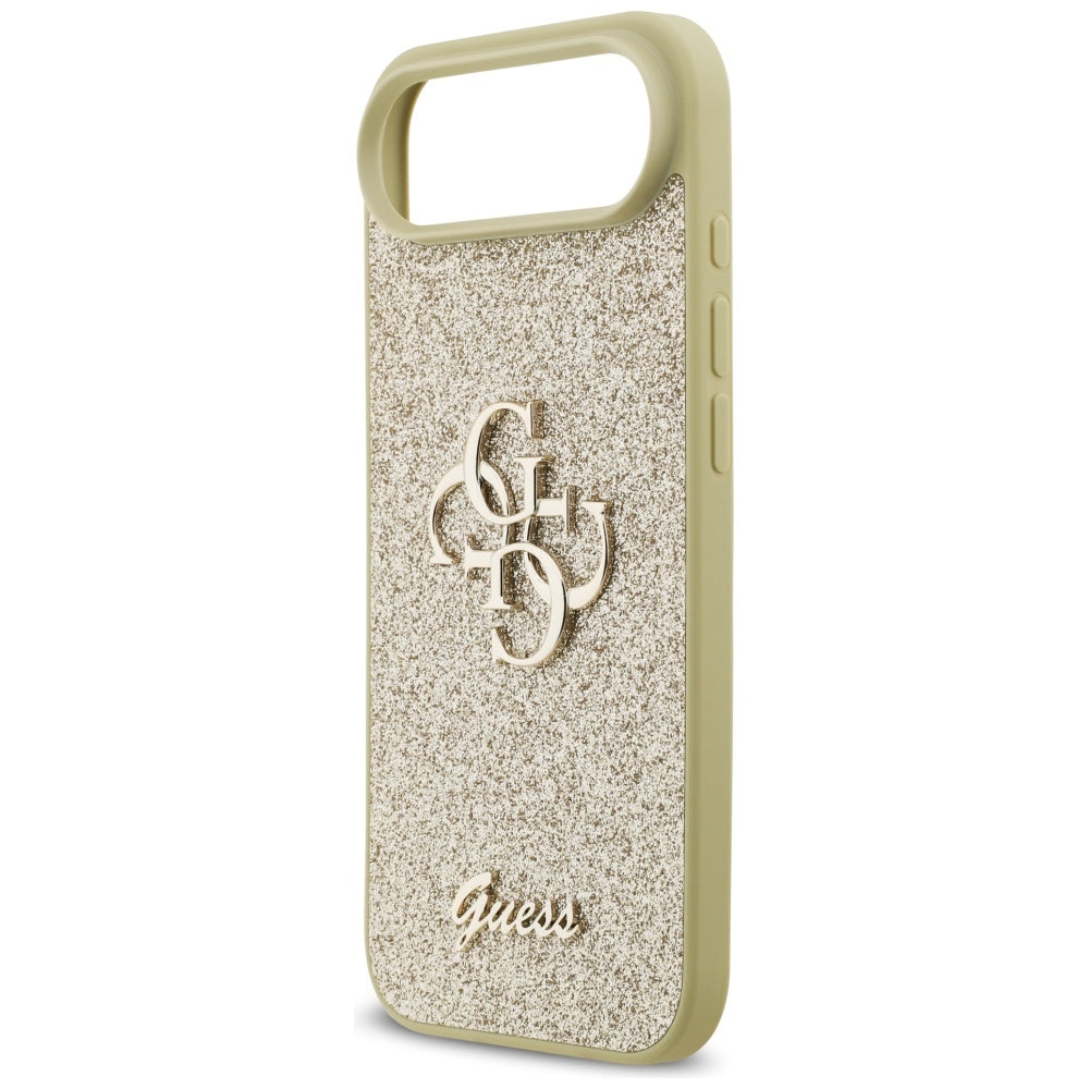 Hülle für Apple iPhone 17 Air, Guess, Fixed Glitter Big 4G, Goldfarben