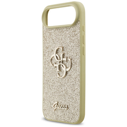 Hülle für Apple iPhone 17 Air, Guess, Fixed Glitter Big 4G, Goldfarben