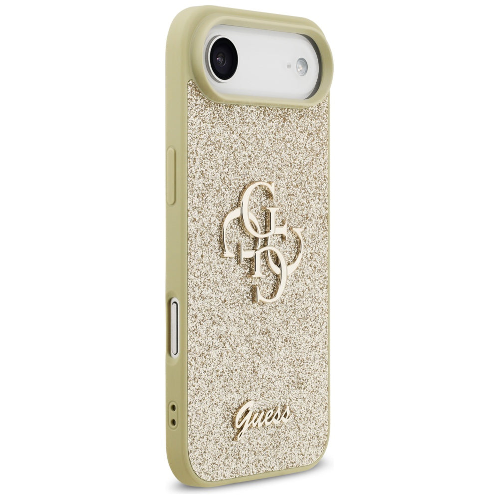Hülle für Apple iPhone 17 Air, Guess, Fixed Glitter Big 4G, Goldfarben
