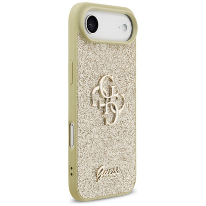 Hülle für Apple iPhone 17 Air, Guess, Fixed Glitter Big 4G, Goldfarben
