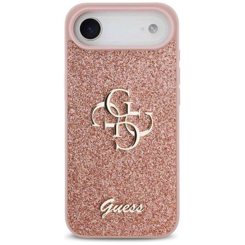 Hülle für Apple iPhone 17 Air, Guess, Fixed Glitter Big 4G, Rosa