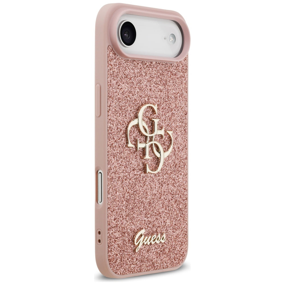Hülle für Apple iPhone 17 Air, Guess, Fixed Glitter Big 4G, Rosa