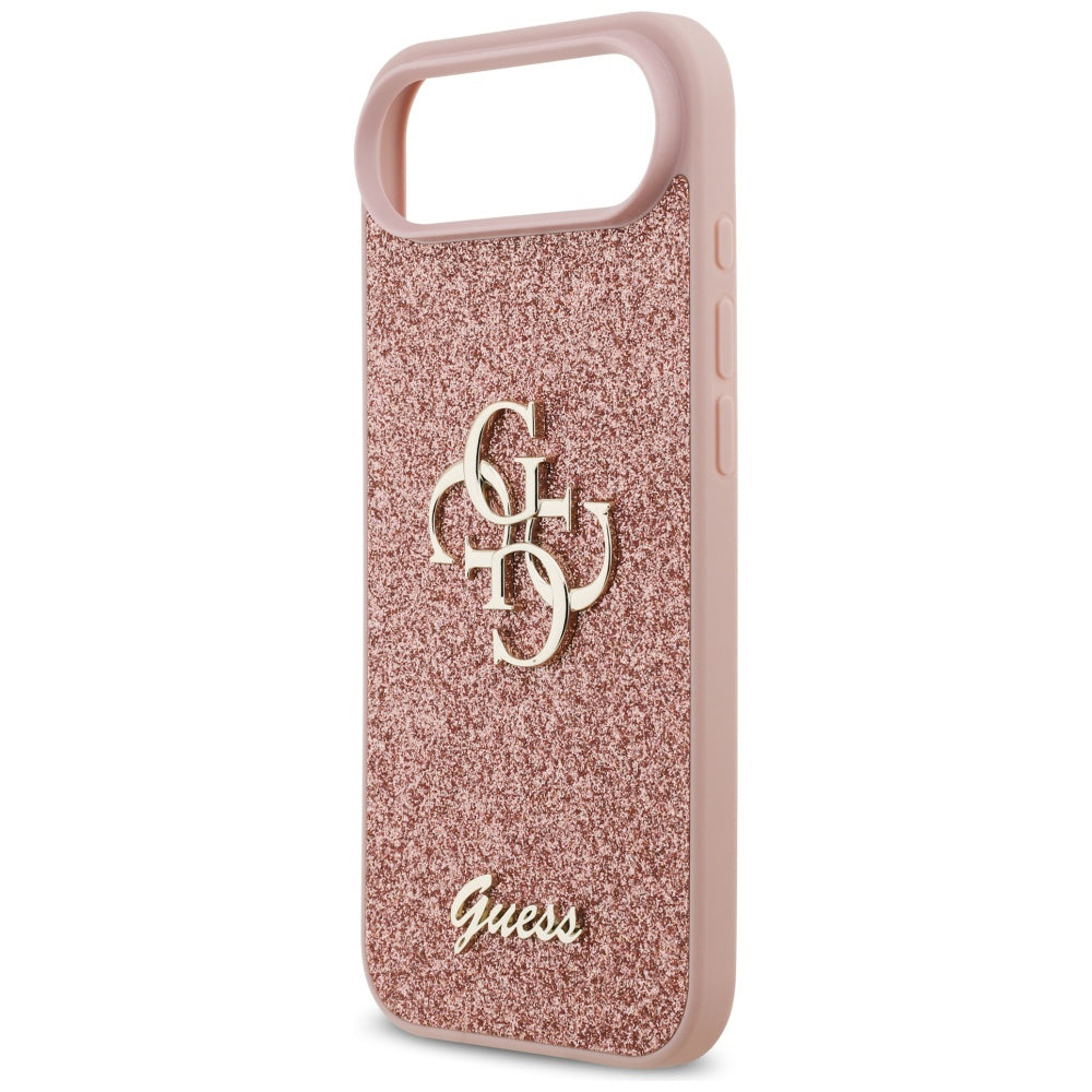 Hülle für Apple iPhone 17 Air, Guess, Fixed Glitter Big 4G, Rosa