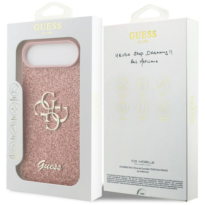 Hülle für Apple iPhone 17 Air, Guess, Fixed Glitter Big 4G, Rosa