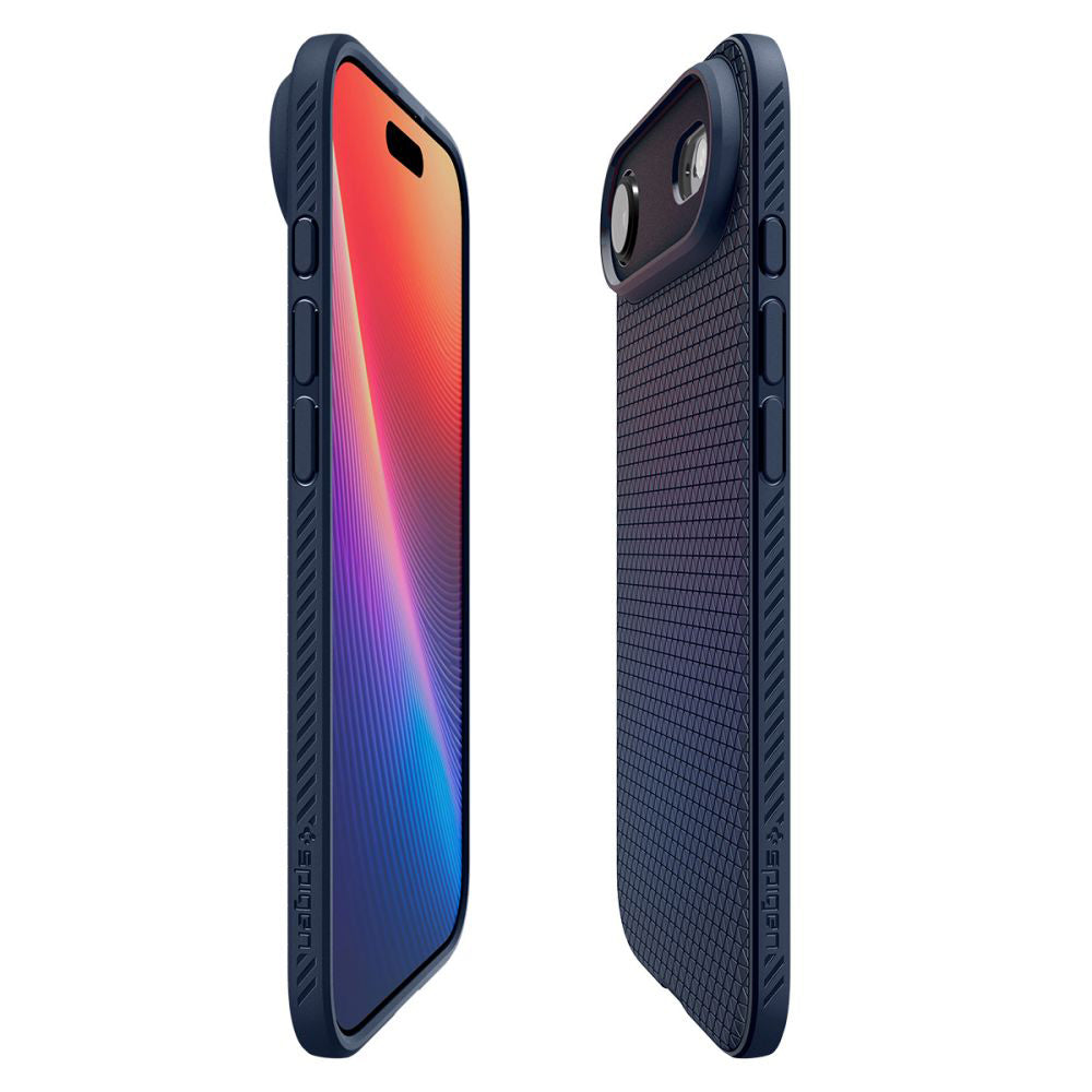 Étui pour Apple iPhone 17 Air, Spigen, Liquid Air, Bleu Marine ACS10303