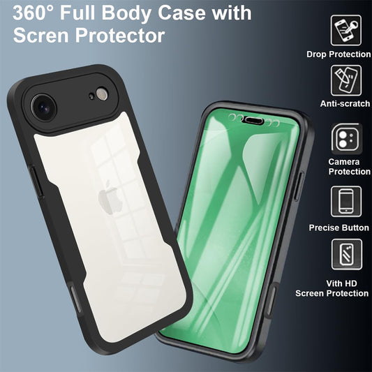 Hülle für Apple iPhone 17 Air, Techsuit, ColorVerse 360, Schwarz