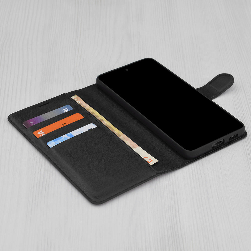 Hülle für Apple iPhone 17 Air, Techsuit, Leather Folio, Schwarz