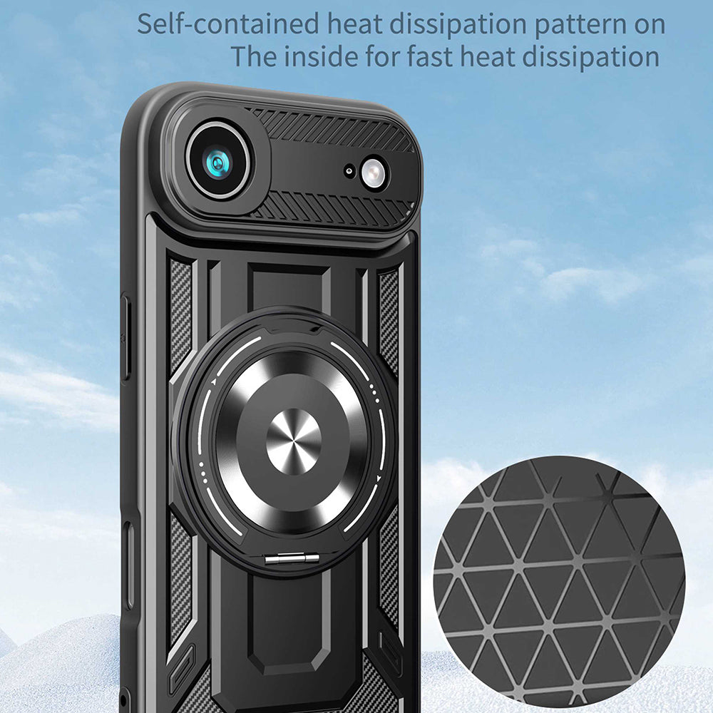 Hülle für Apple iPhone 17 Air, Techsuit, RuggedCam, Schwarz