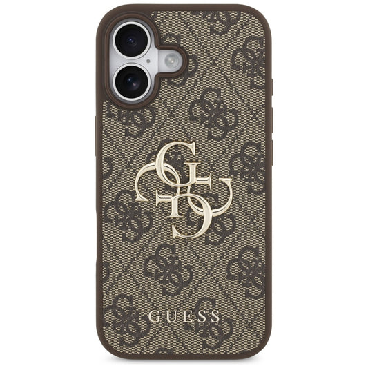 Étui pour Apple iPhone 17, Guess, 4G Big Logo, Marron