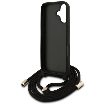 Case for Apple iPhone 17, Guess, 4G CBDY Big Logo with Cord Strap, Brown