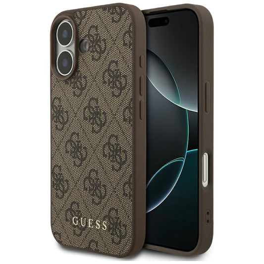 Étui pour Apple iPhone 17, Guess, 4G Classic, Marron