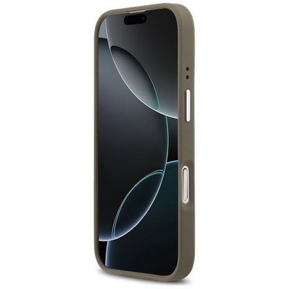 Case for Apple iPhone 17, Guess, 4G Grained Big And Classic Logo, Silver Brown