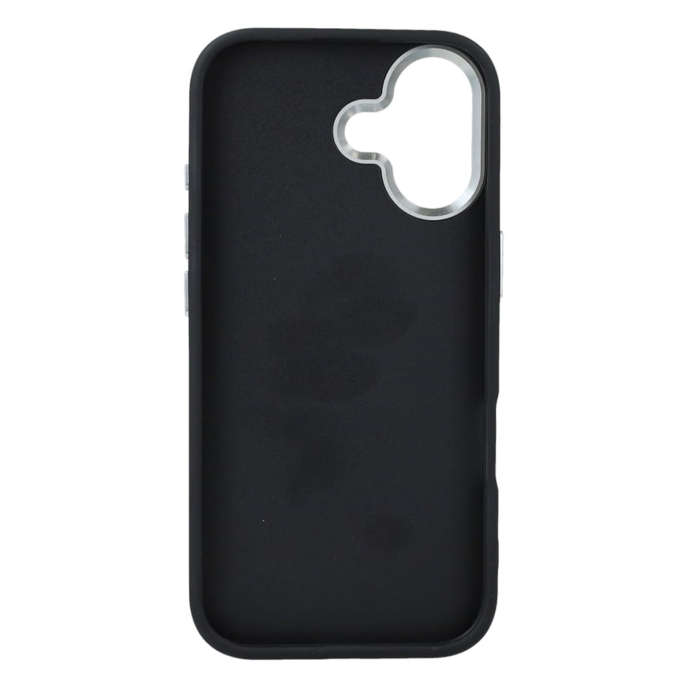 Hülle für Apple iPhone 17, Guess, Big 4G Logo Classic, Schwarz Silbern