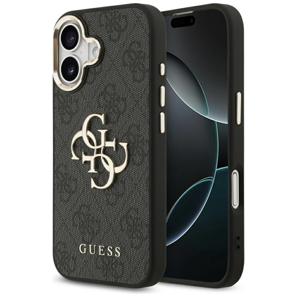 Hülle für Apple iPhone 17, Guess, Big 4G Logo Classic, Schwarz Gold