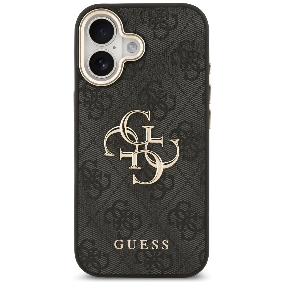Hülle für Apple iPhone 17, Guess, Big 4G Logo Classic, Schwarz Gold