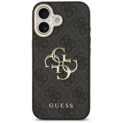 Hülle für Apple iPhone 17, Guess, Big 4G Logo Classic, Schwarz Gold