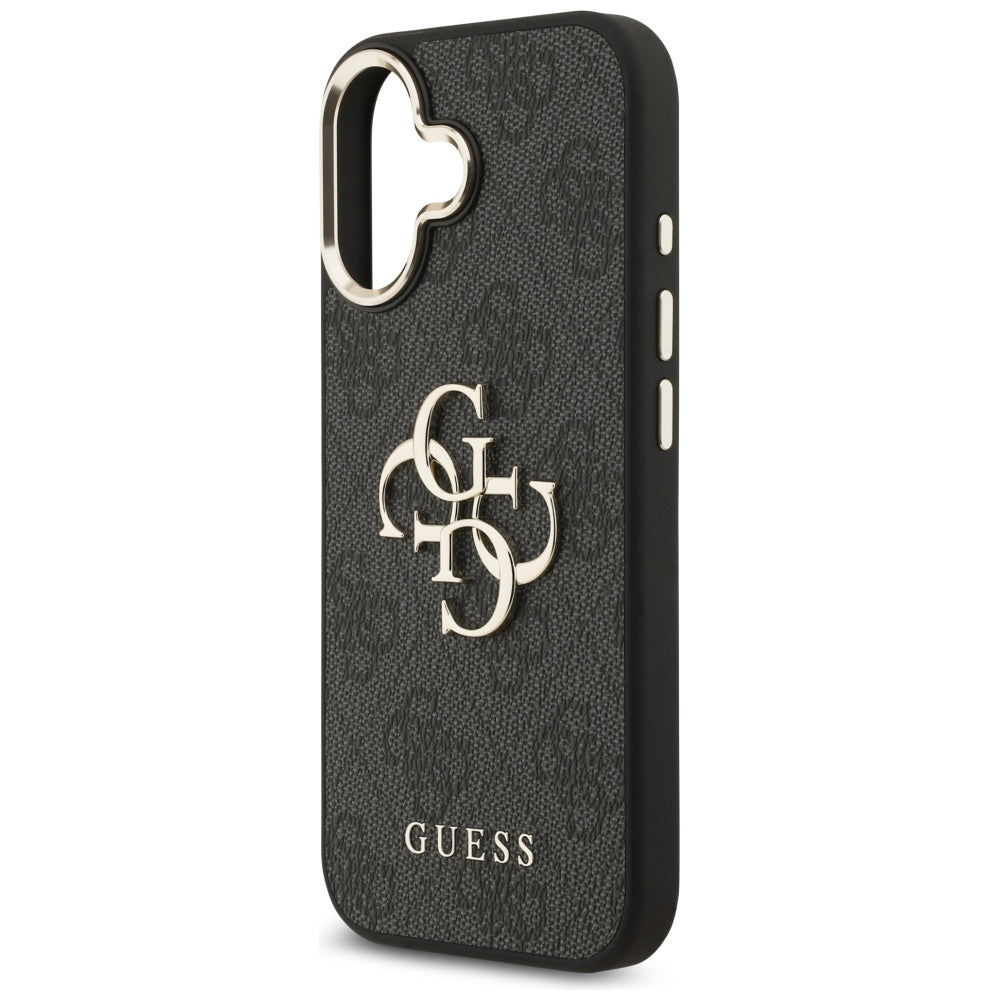 Hülle für Apple iPhone 17, Guess, Big 4G Logo Classic, Schwarz Gold