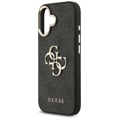 Hülle für Apple iPhone 17, Guess, Big 4G Logo Classic, Schwarz Gold