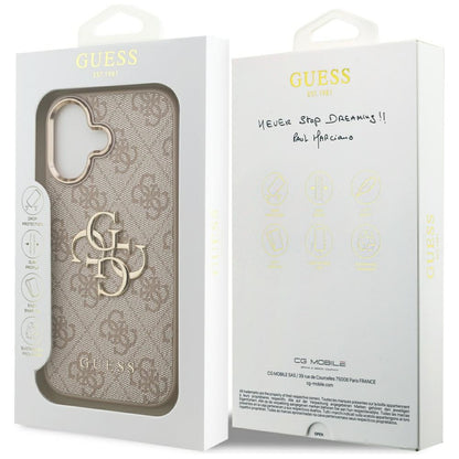 Hülle für Apple iPhone 17, Guess, Big 4G Logo Classic, Roségold