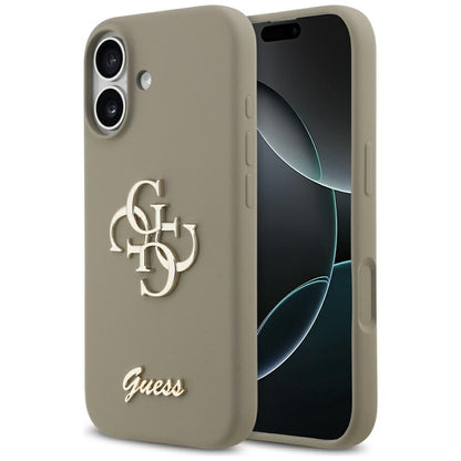 Case for Apple iPhone 17, Guess, Big 4G Script, Brown