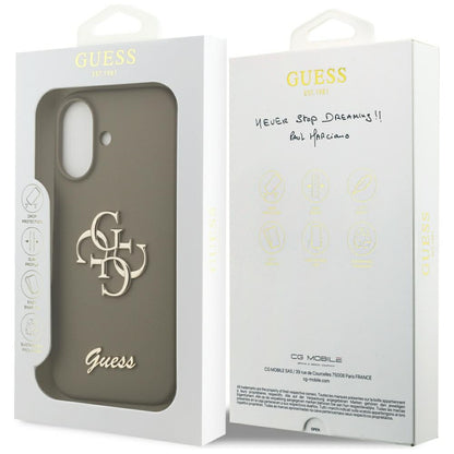 Case for Apple iPhone 17, Guess, Big 4G Script, Brown