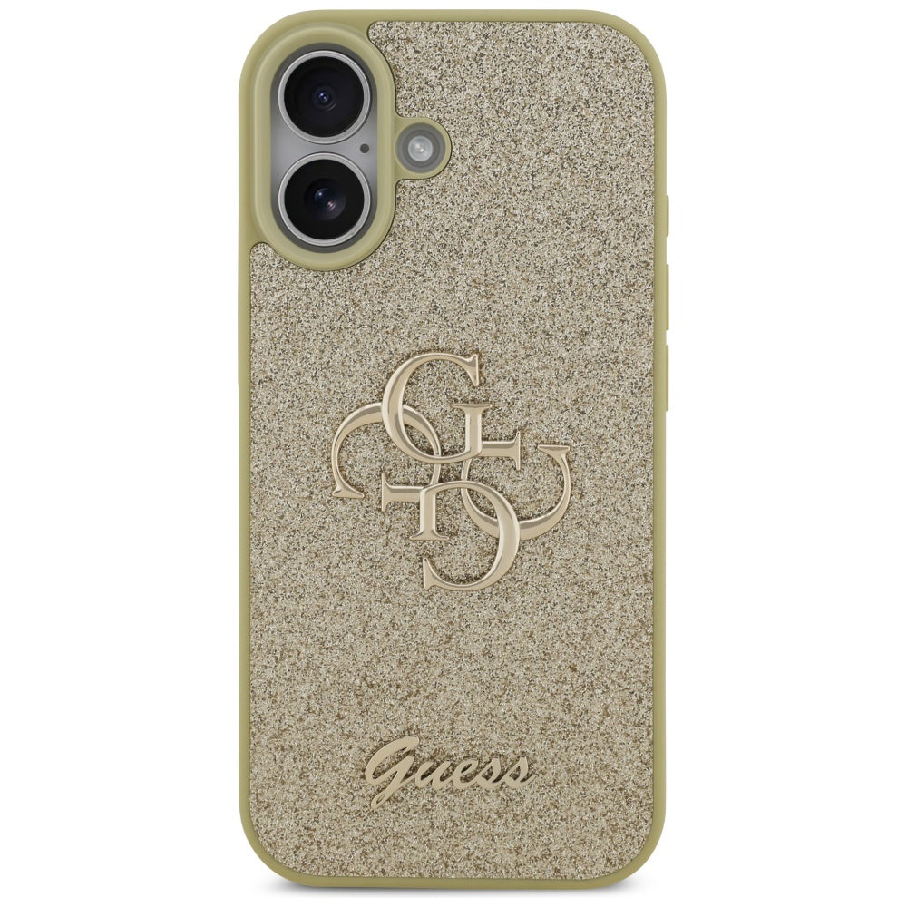 Hülle für Apple iPhone 17, Guess, Fixed Glitter Big 4G, Goldfarben