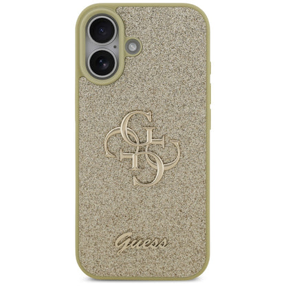 Hülle für Apple iPhone 17, Guess, Fixed Glitter Big 4G, Goldfarben