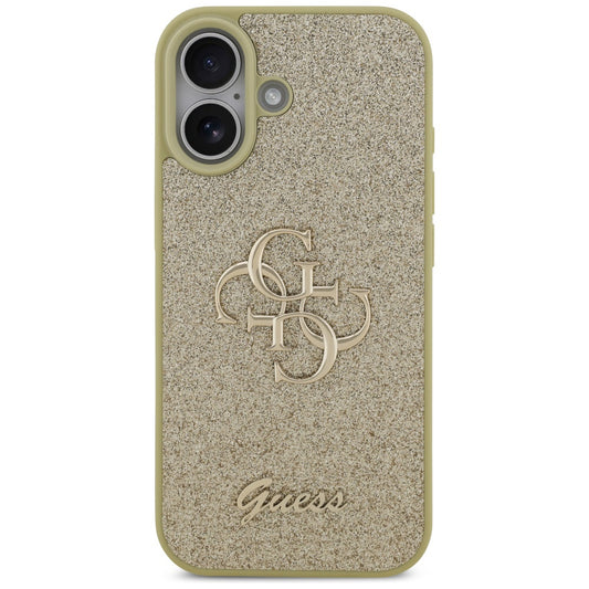 Case for Apple iPhone 17, Guess, Fixed Glitter Big 4G, Gold