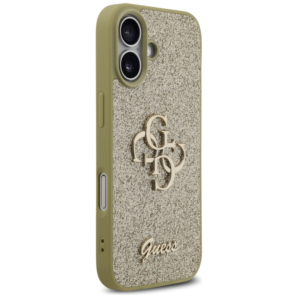 Hülle für Apple iPhone 17, Guess, Fixed Glitter Big 4G, Goldfarben