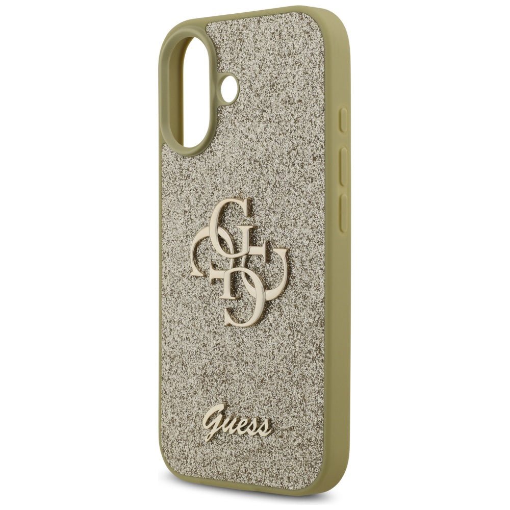 Hülle für Apple iPhone 17, Guess, Fixed Glitter Big 4G, Goldfarben