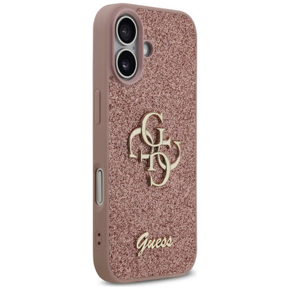 Étui pour Apple iPhone 17, Guess, Fixed Glitter Big 4G, Rose