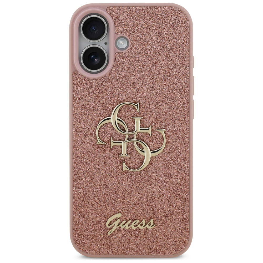 Étui pour Apple iPhone 17, Guess, Fixed Glitter Big 4G, Rose