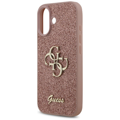Étui pour Apple iPhone 17, Guess, Fixed Glitter Big 4G, Rose