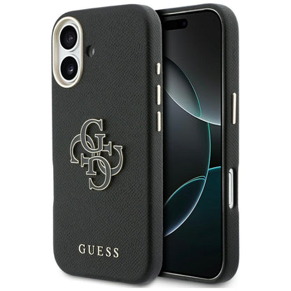 Étui pour Apple iPhone 17, Guess, Logo Résine, Noir