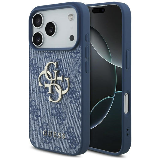 Étui pour Apple iPhone 17 Pro, Guess, 4G Big Logo, Bleu