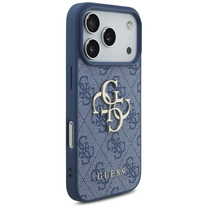 Hülle für Apple iPhone 17 Pro, Guess, 4G Big Logo, Blau