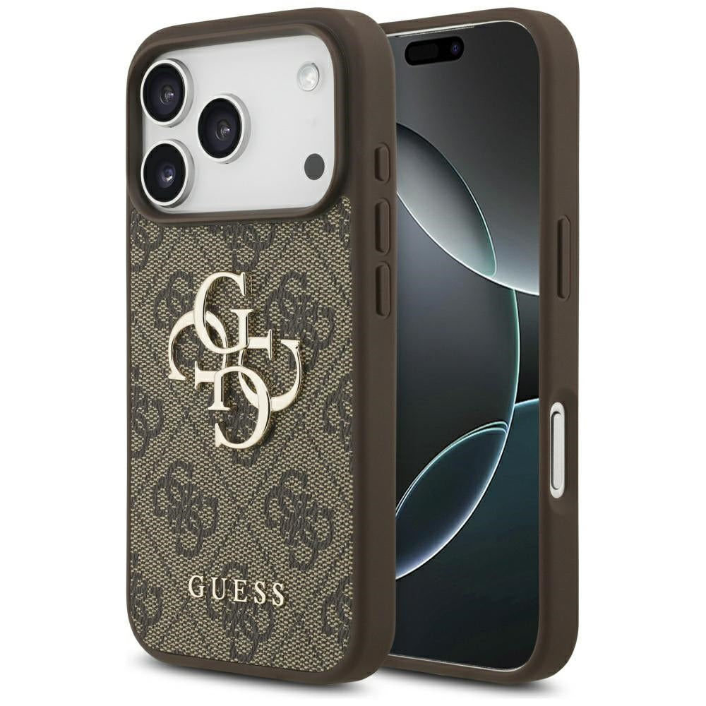 Étui pour Apple iPhone 17 Pro, Guess, 4G Big Logo, Marron