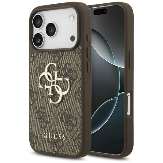 Étui pour Apple iPhone 17 Pro, Guess, 4G Big Logo, Marron