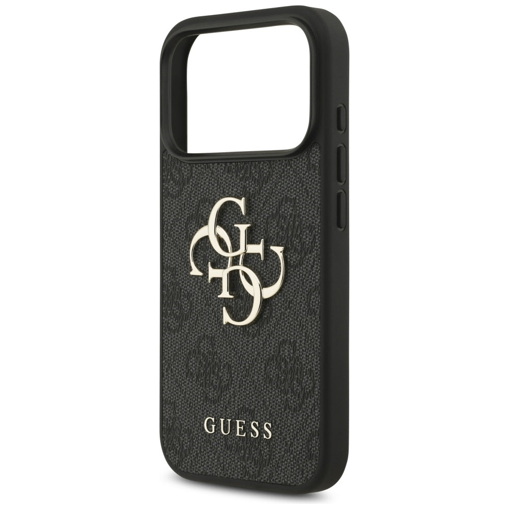 Étui pour Apple iPhone 17 Pro, Guess, 4G Classic Logo avec sangle, Noir