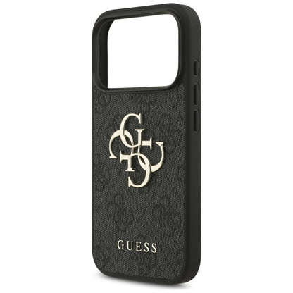 Étui pour Apple iPhone 17 Pro, Guess, 4G Classic Logo avec sangle, Noir